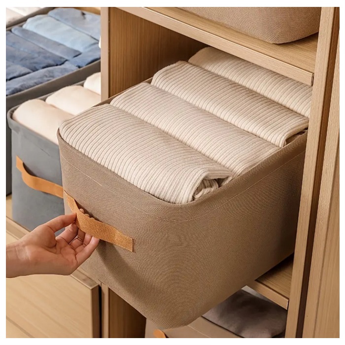 Buy Folderable Clothes Storage Box Clothing Organizer Basket Steel ...